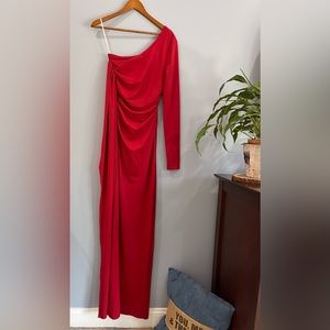 🆕 Venus Sexy Red off the Shoulder Long Dress Size 8 Polyester holiday